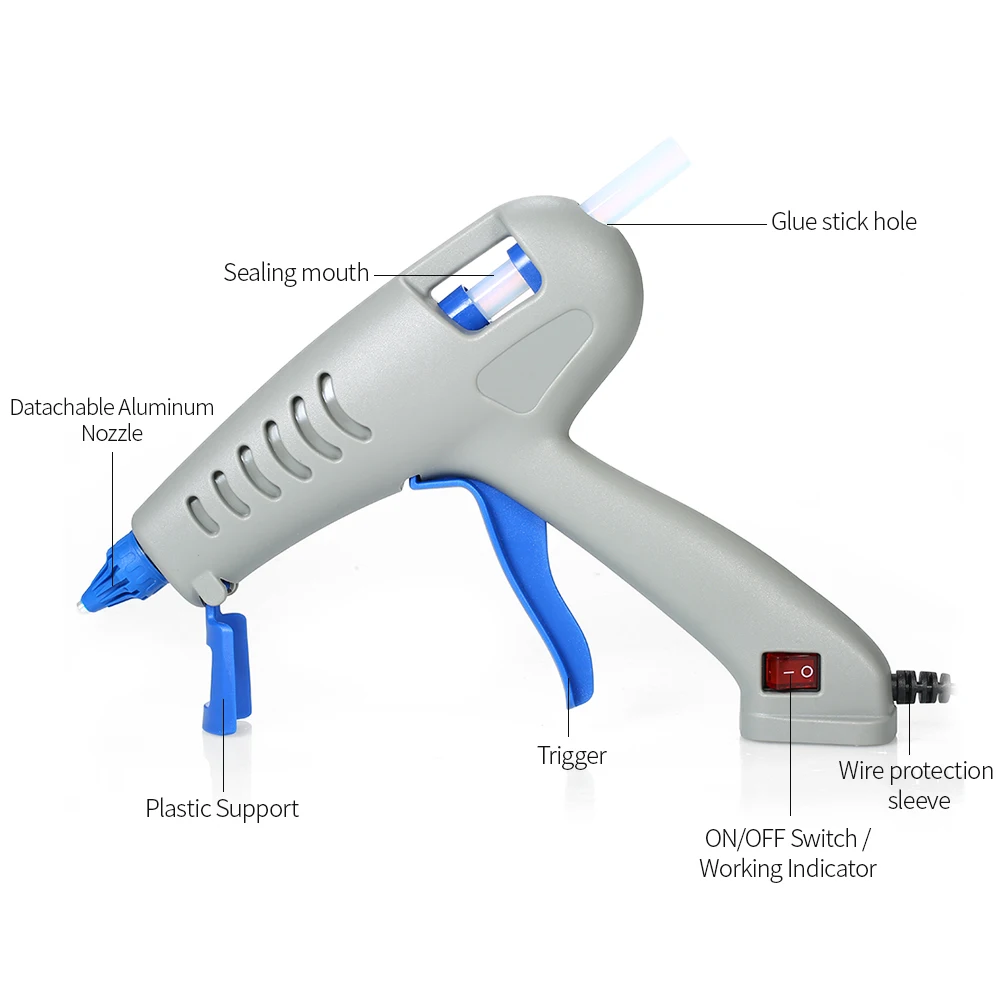 Термоплавкий Клеевой пистолет для домашнего использования мини профессиональный промышленный термоплавкий клей 100 вт DIY нагревательный инструмент для ремонта с переключателем ВКЛ/ВЫКЛ