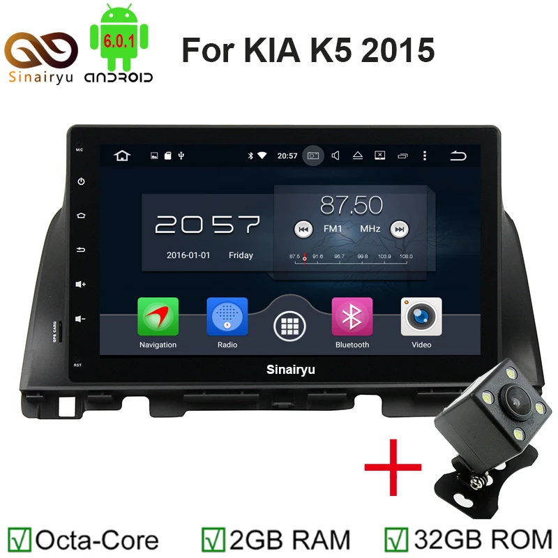 Octa Core 10 1 Android 6 0 Car Radio dvd player for Kia K5 Optima 2015