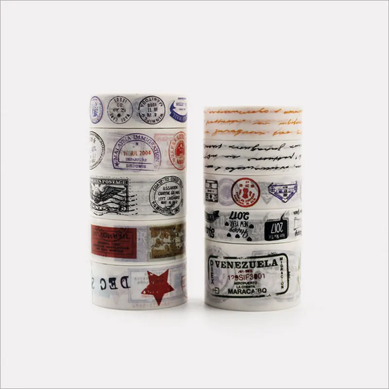 

15-30mmX8m Vintage seal Label decorative washi tape DIY Diary Scrapbook paper tapes kawaii adhesive tape label sticker