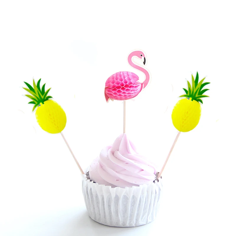 10 unidades Flamingo cupcake Picks pastel toppers baby shower fiesta decoración 