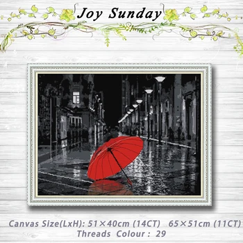 

The streets after the rain decor Patterns 14CT 11CT Counted Cross Stitch Sets embroidery set Needlework kit chinese cross stitch