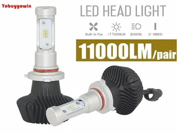 

2017 New Design! P43T H4 LED Bulb 11000LM 96W 6000K With 3 Colors Headlight Conversion Kit For Car Lighting ( PhilipsLED Chips)