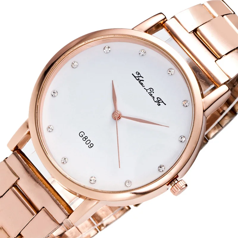 

New Fashion Rose Gold Watches Ladies Alloy Sports Watch Delicate Neutral Quartz Wristwatches 33