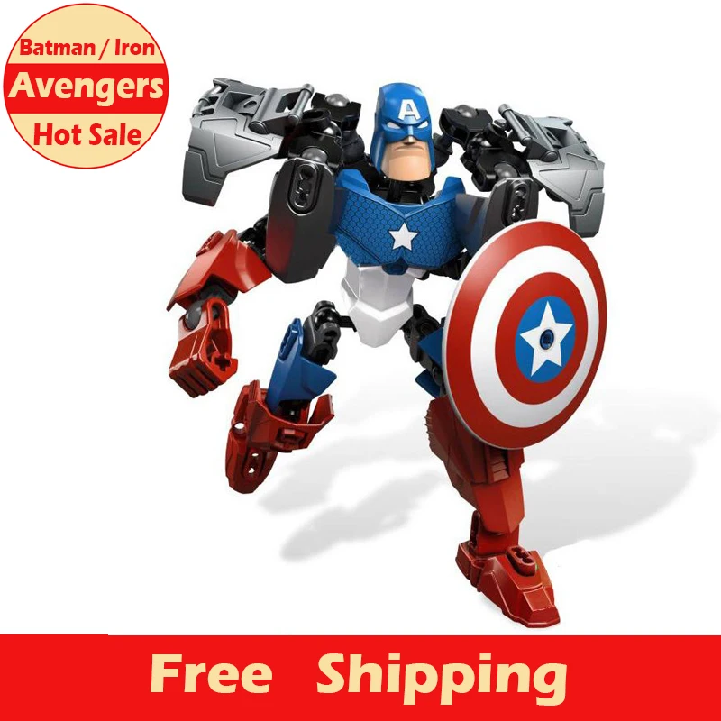 

Marvel Super Hero Avengers Compatible legoING Iron Man Hulk Batman Ziegel spielzeug 2in1 Super kombination morph Baustein Model