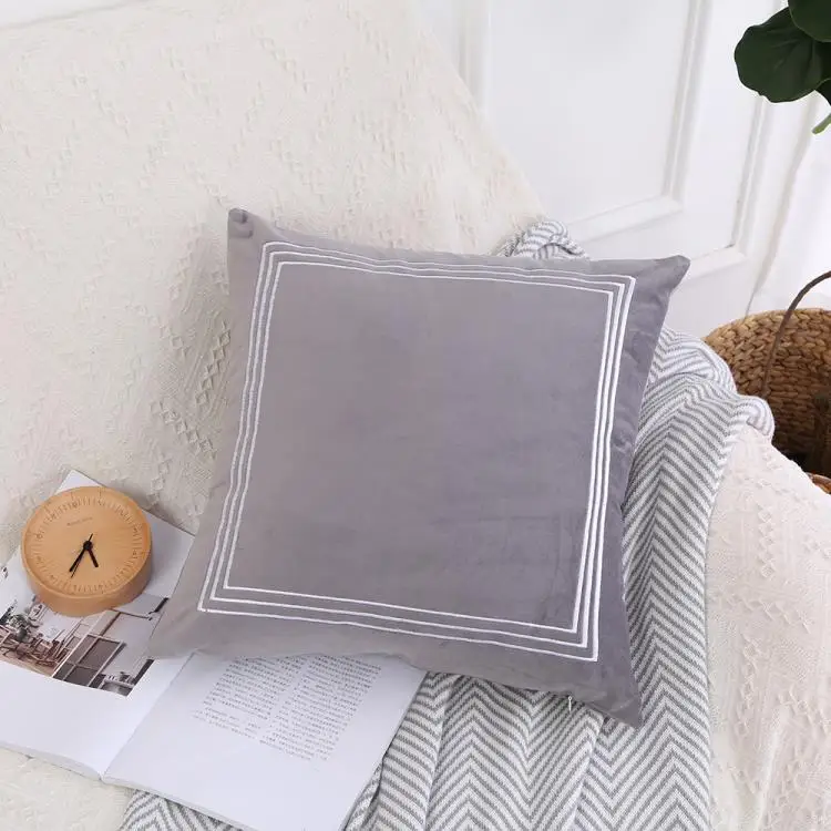 Solid color light luxury lattice wind pillow set of Dutch cashmere solid color sofa decorative cushion cover Pillow Cover