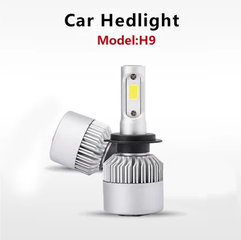 

2 pairs H9 chip car headlight bulb Super bright COB 36W 9V 32V 6000K