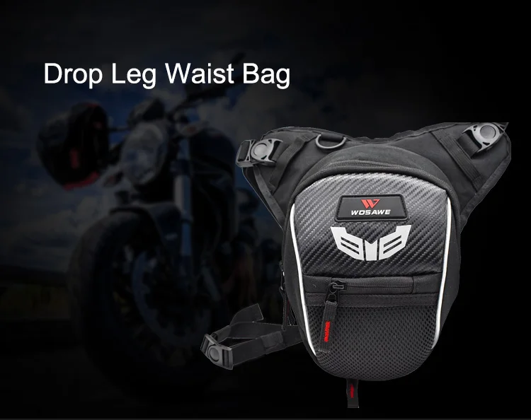 WOSAWE сумка для мотоцикла на ногу поясной рюкзак с сенсорным экраном для мотокросса Боковая Сумка для верховой езды износостойкий ночной светоотражающий