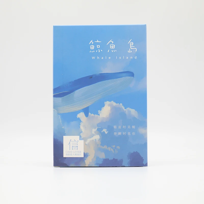 

Abooly 30 Pcs/Pack Aestheticism Postcard Cute Whale Greeting Card/Wish Card New Year Birthday Christmas Postcard Gift