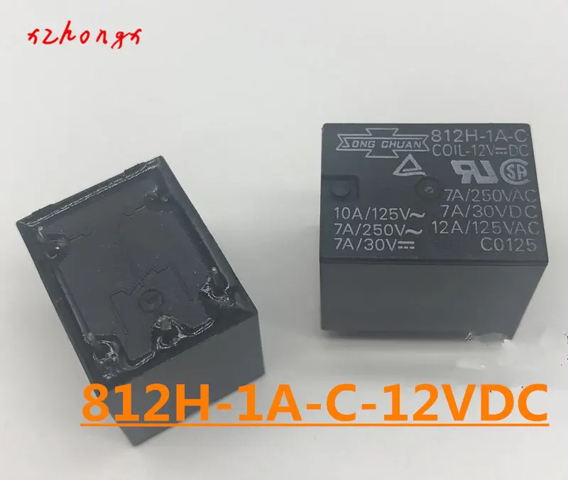 

812H-1A-C-12VDC 812H-1A-C-DC12V 812H-1A-C-24VDC 812H-1A-C-DC24V 4PINS 12A 12VDC 24VDC Power Relay