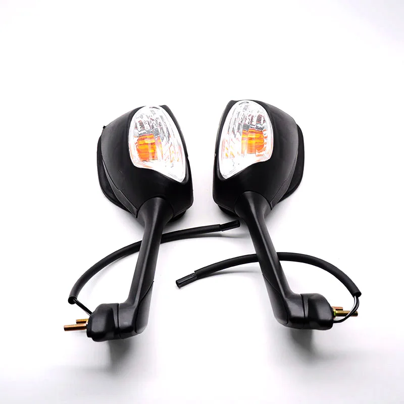 

For Suzuki GSXR600 GSXR750 GSXR1000 Motorcycle ABS LED Turn Signal Integrated Side Rearview Mirrors