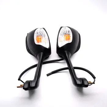 

For Suzuki GSXR600 GSXR750 GSXR1000 Motorcycle ABS LED Turn Signal Integrated Side Rearview Mirrors