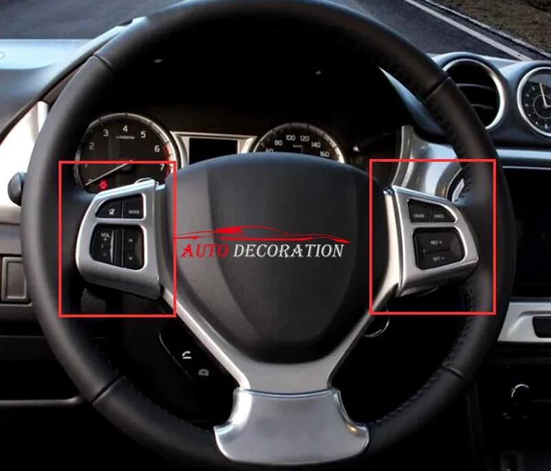 

For Suzuki Sx4 S-cross 2014-2018 High Equipped Matte Car Styling Steering Wheel Adjutment Button Cover 2*