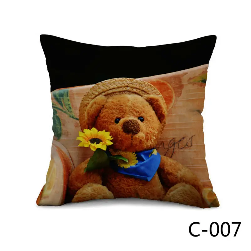 Lovely Teddy Bear print Children Decorative throw pillow 45*45cm with