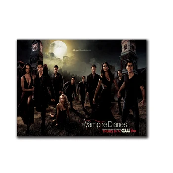 

S-40 Hot Movie TV Shows - The Vampire Diaries POSTERS Canvas Art Print 24x36 Modern home decoration wall pictures living room