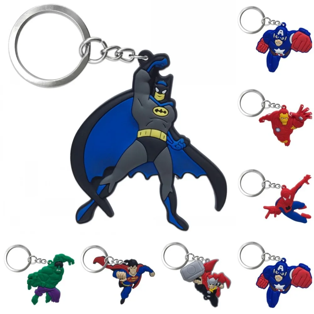 

3pcs/Lot Avengers Series 2 PVC Key Chains Key Rings For Kids Gift For Children Toy Pendant Fashion Figure Jewelry porte clef
