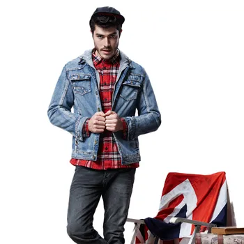

Men's Denim Jacket Fashion Men Autumn Winter Warm Casual Hood Thick Jeans Jacket Coat Outwear Male Cowboy Clothing M-XXL