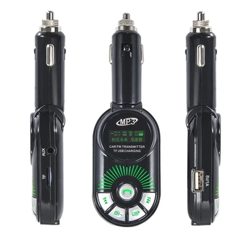 

Car FM Transmitter Wireless USB Car Charger SD TF MP3 Player LRC Display LED Screen Support Multi-language ME3L