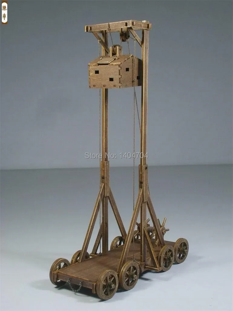 

The ancient chariots model series nest car wooden puzzle model Medieval chariots Roman army English instruction