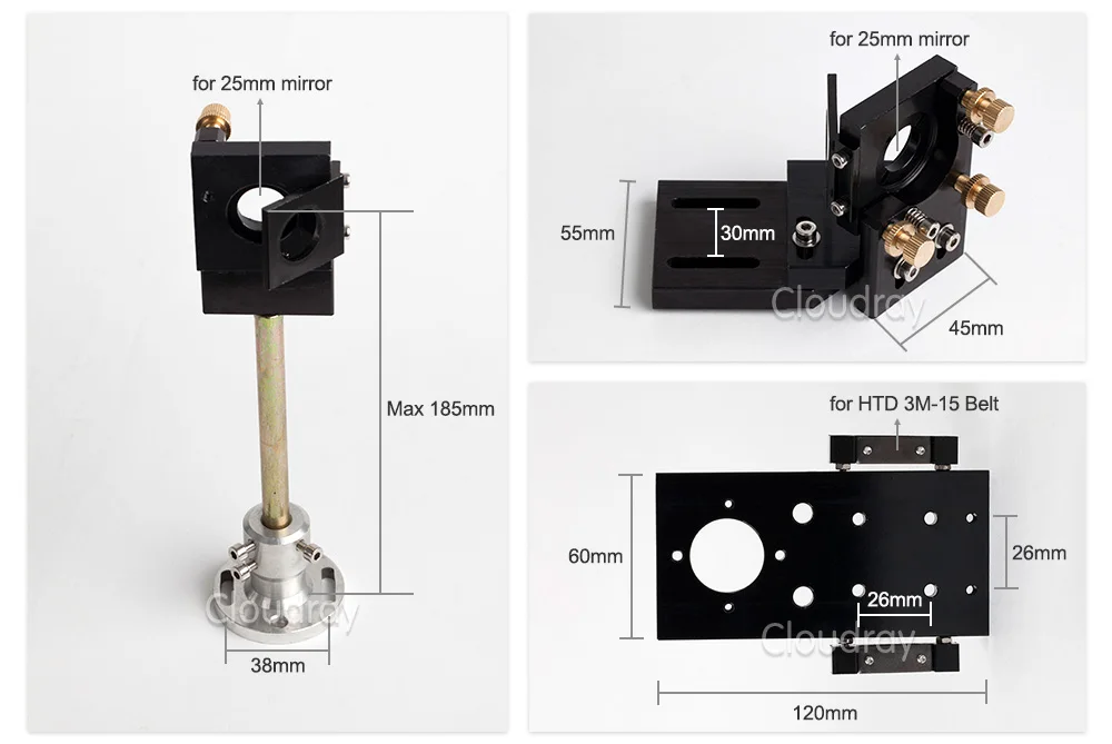 Cloudray HQ CO2 лазерная головка Фокусирующая линза 20 мм отражающее зеркало 25 мм интегративное крепление Лазерная гравировальная и режущая машина