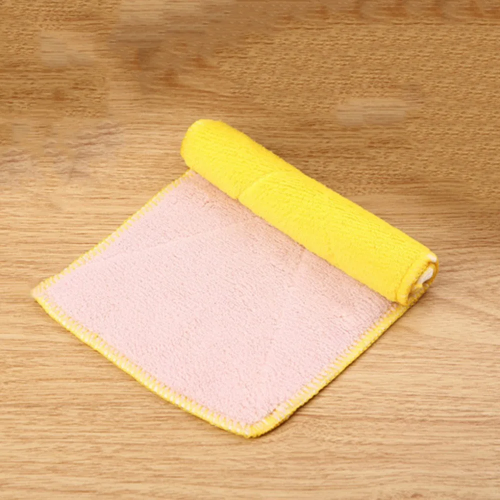 2 шт. мягкие новые двухсторонние полотенца из микрофибры, уплотненная ткань, антипригарное масло, впитывающее кухонное полотенце