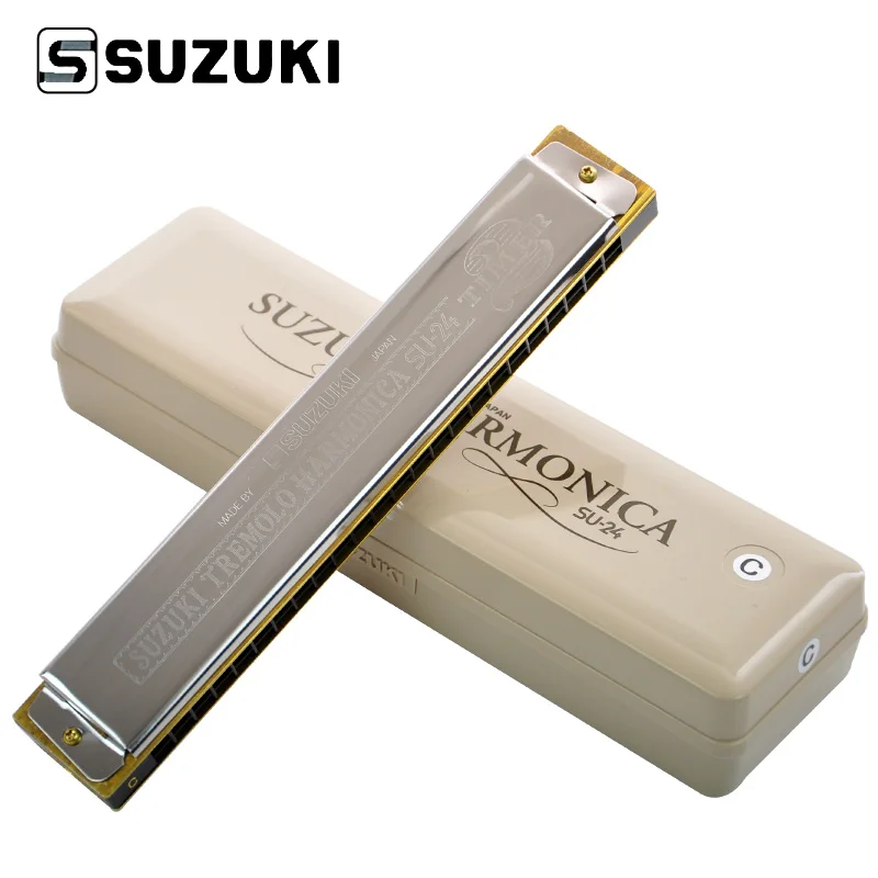 SUZUKI таймер 24 Отверстия тремоло Гармоника SU изучения гармоника|tremolo harmonica|harmonica