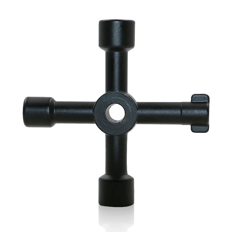 

1pc Key Wrench Cross Triangle Key For Train Electrical Elevator Cabinet Valve Alloy Triangle/Square