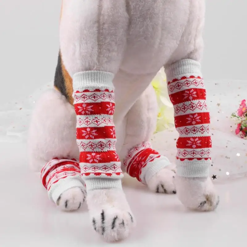Анти-мочевые ноги Тедди носки защита суставов домашние носки для собак щенков длинные носки Зимний теплый костюм аксессуары для собак