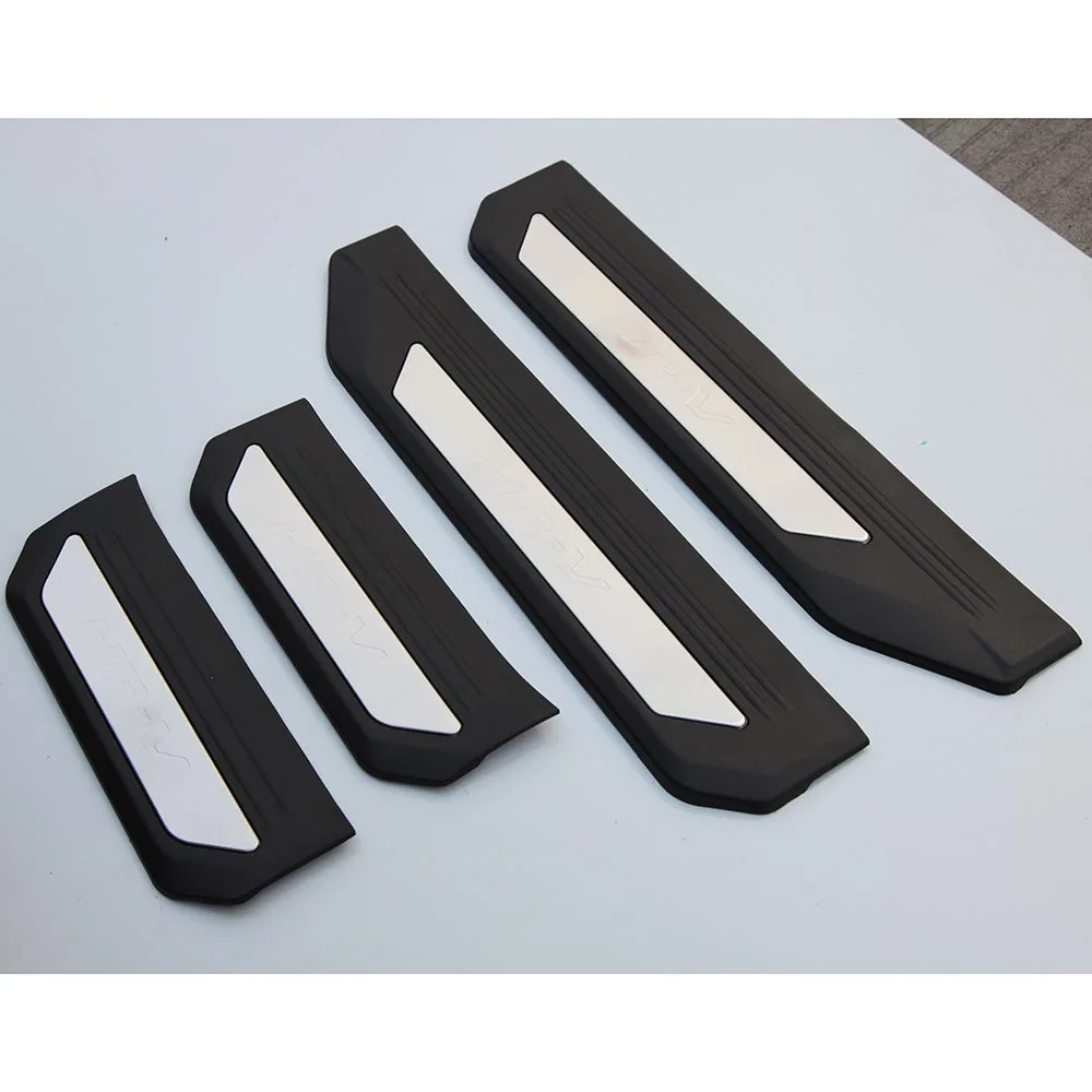

4PCS PEDAL DOOR SILL ENTRY GUARD SCUFF PLATE ACCESSORIES FOR HONDA VEZEL HRV HR-V 2014 2015 2016