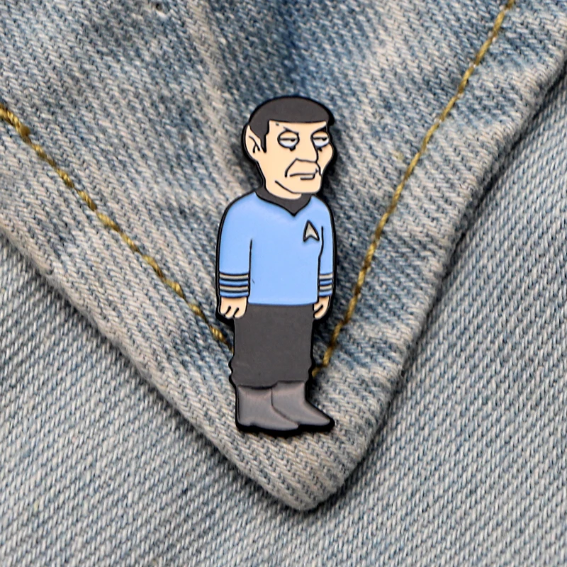 

DMLSKY Star Trek Brooch Cartoon Enamel Pins For Women Men Backpack Pins Personality Kids Pin Charm Jewelry M3308