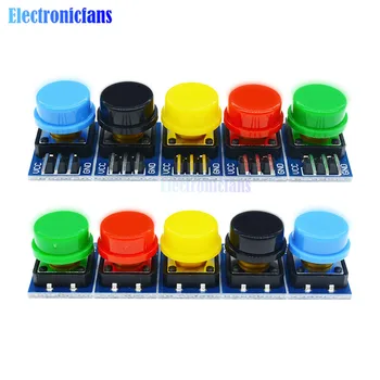 

5pcs 12X12MM Big key module Big button module Light touch switch module with hat High level output for arduino usb DIY Kit