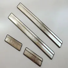 For Nissan Almera stainless steel door sill scuff plates Almera door sill strip 2012 New Almera welcome pedal 4pcs/set