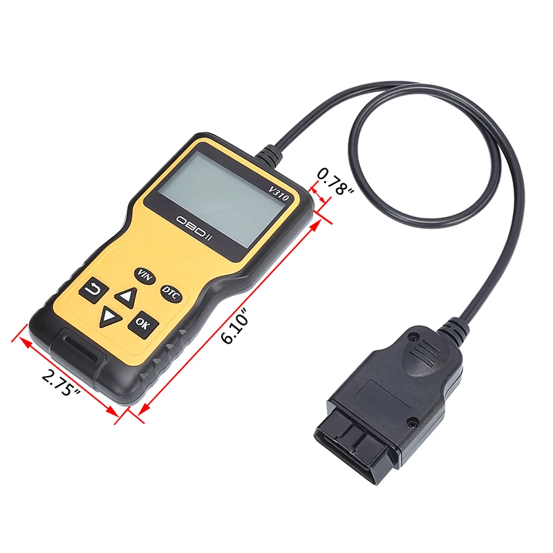 Тыква OBD2 сканер Авто OBDII сканирующий инструмент с 3 дюймовым ЖК монитором OBD 2 II ELM