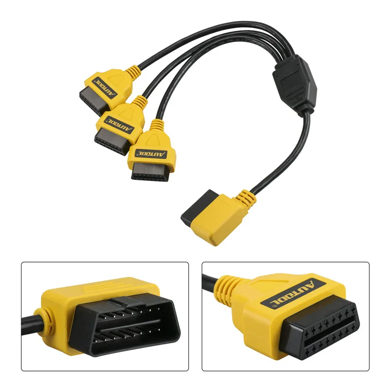 Aliexpress.com : Buy AUTOOL OBD2 Cable 1 to 3 Converter Adapter 50cm ...