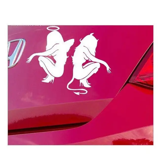 Aliexpress.com : Buy Car Sticker 14*11 CM Angel and Devil Pattern ...