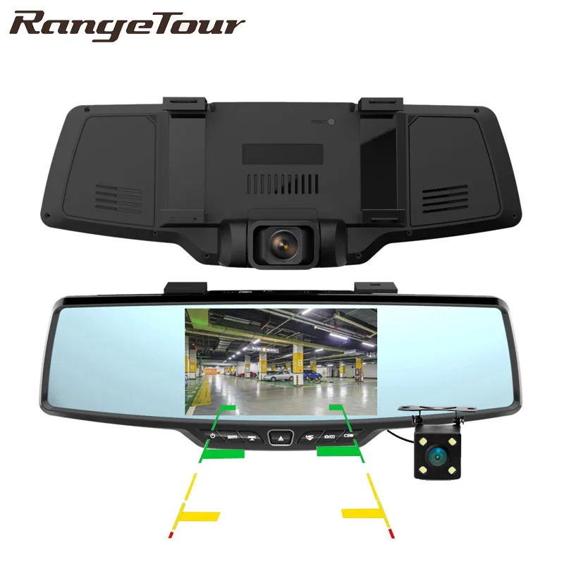 

Dual Camera 4.3" inch Full HD 1080P Rearview Mirror Car DVR with Reverse Rear View Parking Camera Motion Detector G Sensor C30