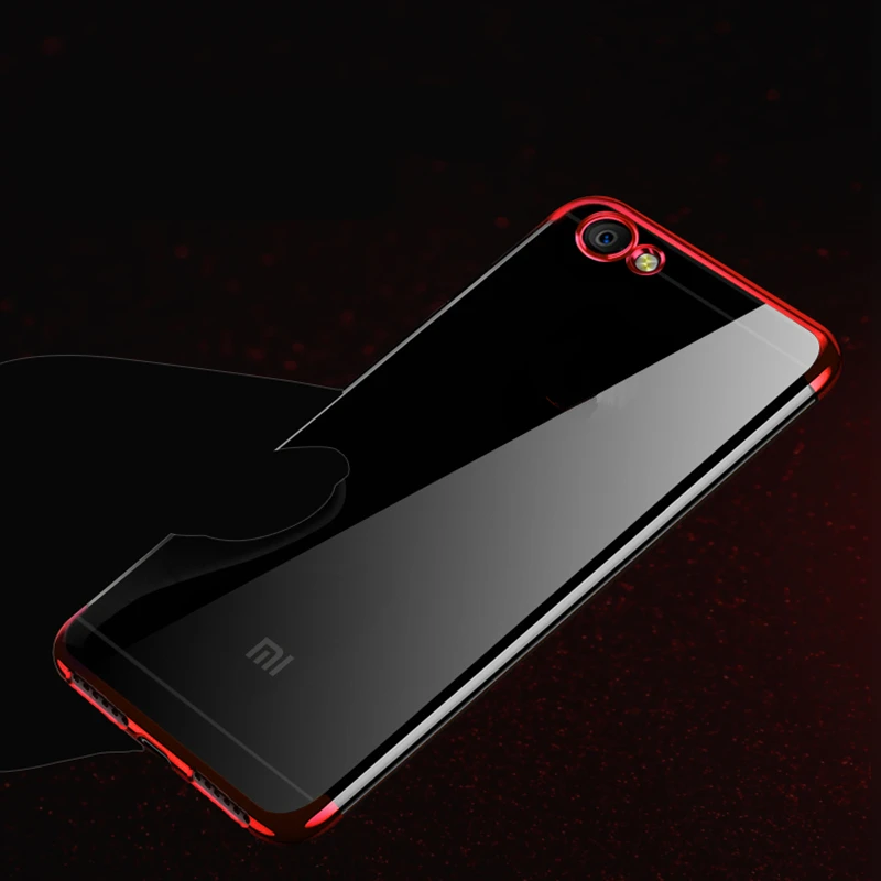 

Redmi Note 5A Case Cover Luxury Transparent Soft Silicone Silm Plating TPU Edge Back Cover For Xiaomi Redmi Note5A Phone Case