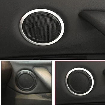 

DNHFC Stainless steel The doors sound speaker decoration Car accessories For BMW X1 F48 2015 2016 20i 25i 25le