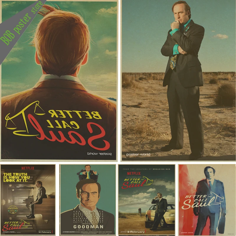 

wall stickers modern home decor mural arts vintage posters Better Call Saul - Breaking Bad retro paper Poster wall sticker