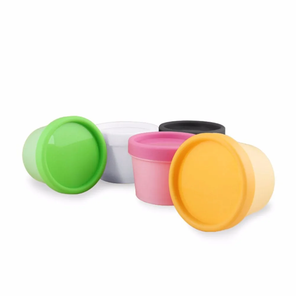 

Lovely Candy Color 2pcs 50g Empty Cosmetic Sample Contrainer Jars Refillable Bottle Plastic Jar Pot