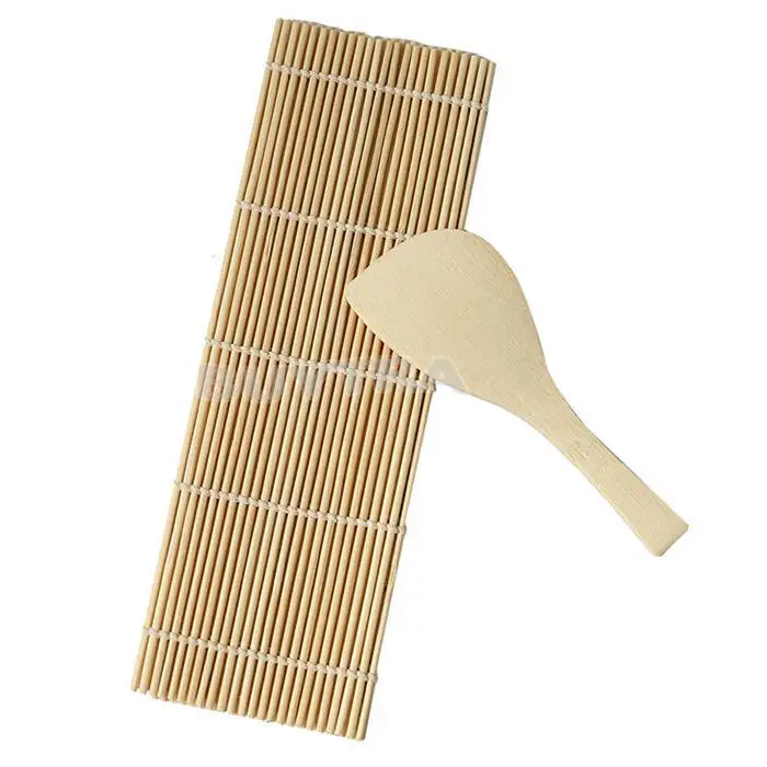 SH личность Суши Прокатки Производитель DIY бамбуковый прокатный коврик с одним рисовым веслом суши инструмент HS