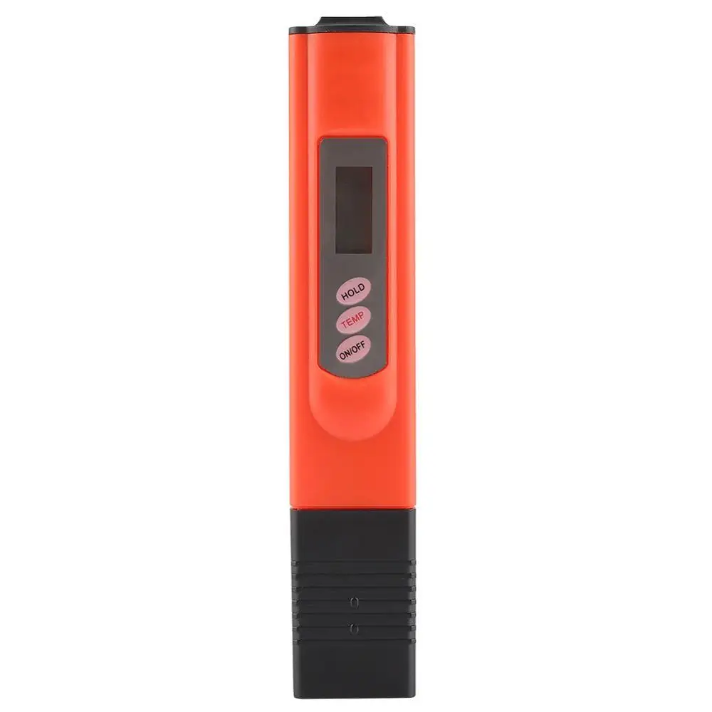 Цифровой измеритель степени чистоты растворенных твердых тел тестер качества воды тестер Ручка 0-9990 PPM темп метр - Цвет: Orange