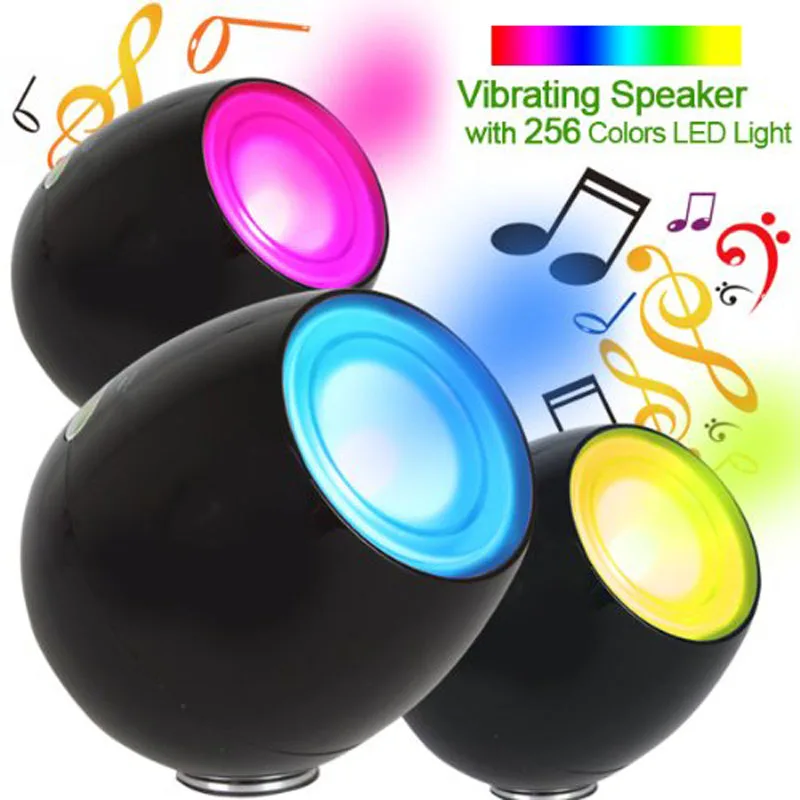 Vibration Speaker Lamp Led with 256 Colors LED Mood Light Speaker LivingColors Novelty Night