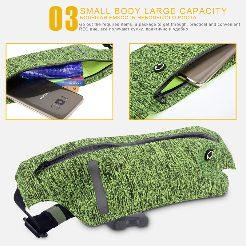 KEYSION 5.8'' Universal Waterproof Running Sport Belt Bag Pouch For iPhone 6 6s 7 Plus Samsung Galaxy S8 S7 Egde Phone Bags Case