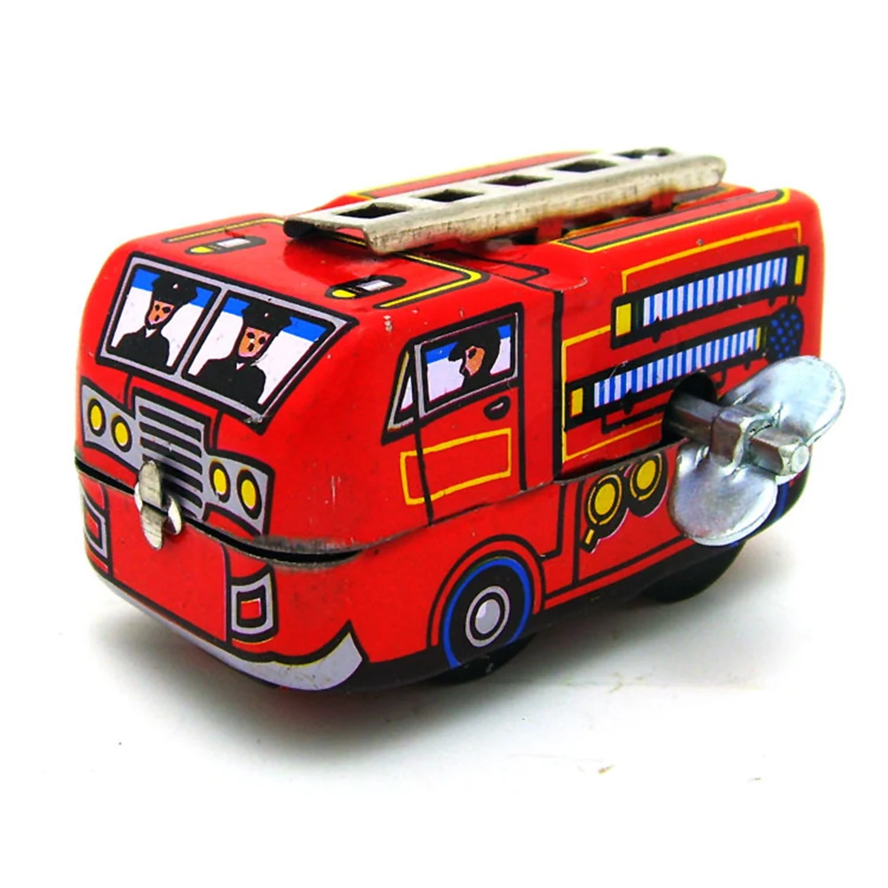 

1 Piece Clockwork Toys Vintage Fire Chief Firefighter Car Truck Model Children Classic Toys