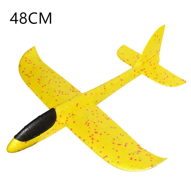 Модель аэроплана детские игрушки «сделай сам» ручной бросок Летающий планер самолеты вечерние наполнители мешок Летающий планер самолет игрушки для детей игры EPP пена - Цвет: 48CM  Yellow