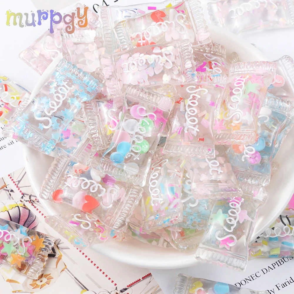 

6Pcs Crystal Candy Charms Addition For Slime Fluffy Antistress DIY Bead Toys For Plasticine Modeling Clay Accessories Slime Kit