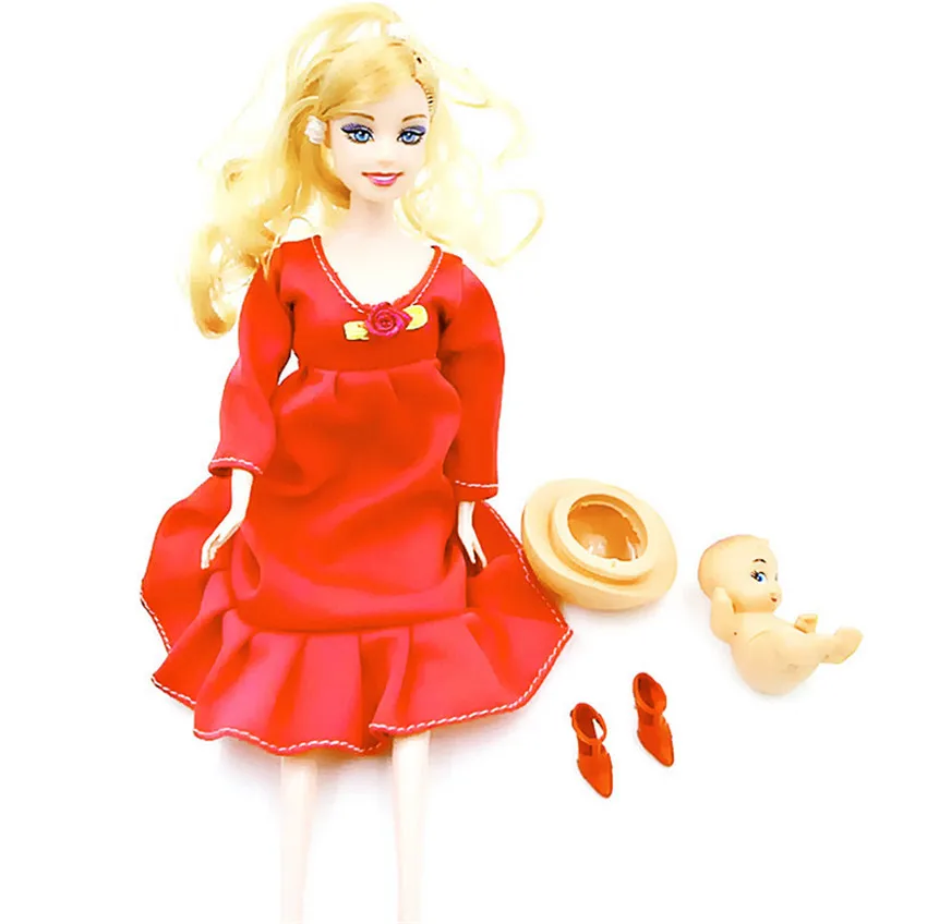 

New Educational DIY Real Pregnant Mom Doll Have a baby in tummy dolls Childen girls toy gift