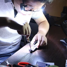 Гибкий светодиодный светильник с зажимом для очков, регулируемый светильник-книга для очков и инструментов, портативный универсальный мини светильник для чтения ночной книги