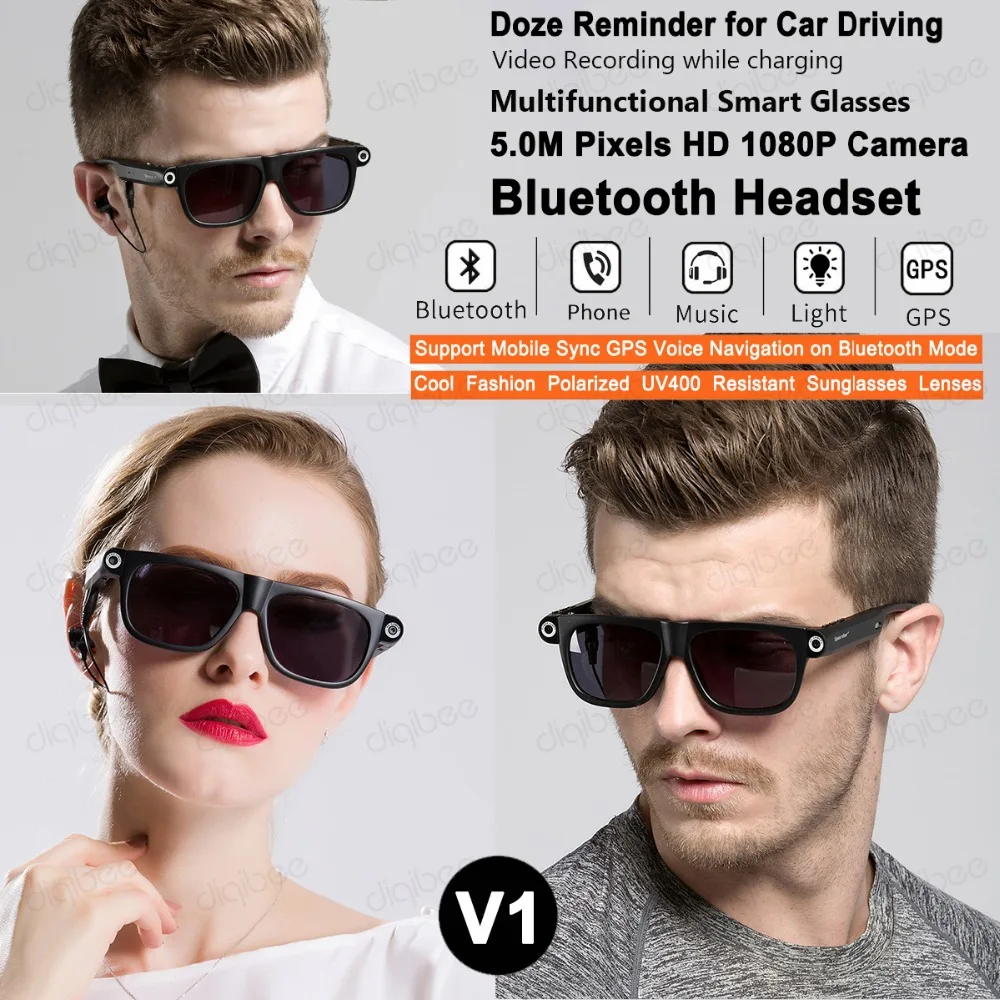 8GB or 32GB HD 1080P Mini Camera Glasses Smart Sunglasses Mini Camcorders Glasses Sports DV Wireless Bluetooth Headset Earphones 8GB or 32GB HD 1080P Mini Camera Glasses Smart Sunglasses Mini Camcorders Glasses Sports DV Wireless Bluetooth Headset Earphones