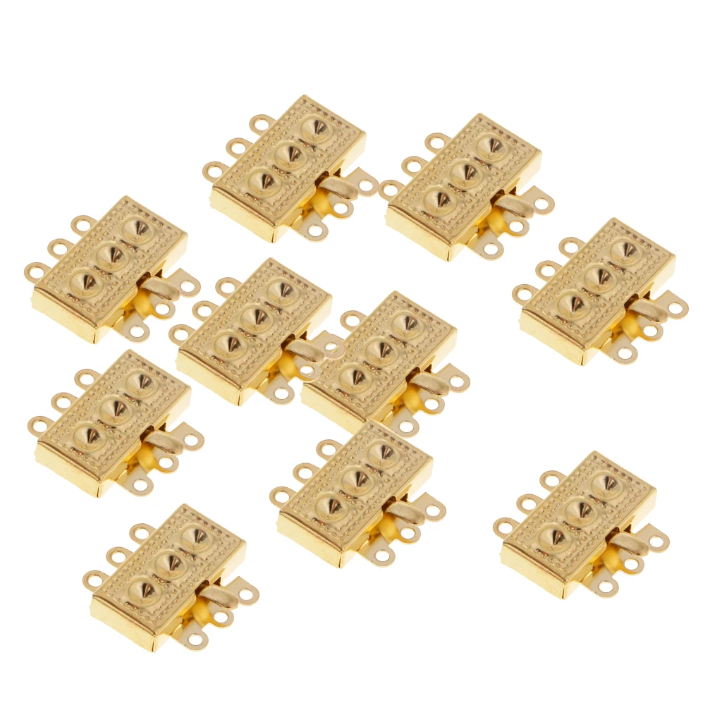 10pcs Metal Bracelet Necklace Jewellery Findings Connectors Box Clasps Buckles DIY Crafts Jewelry